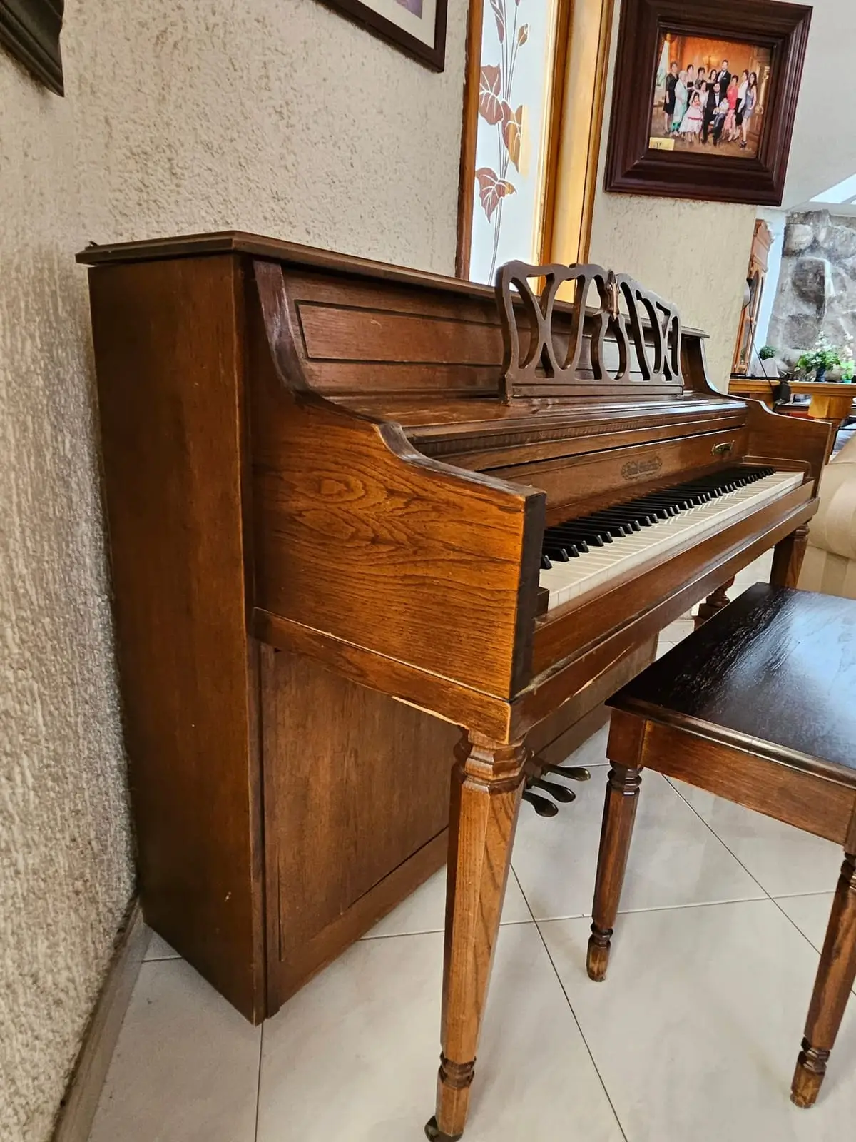 Piano vertical Jonas Chickering con banca — foto 12