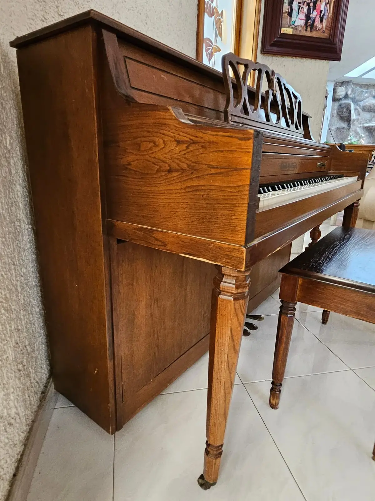 Piano vertical Jonas Chickering con banca — foto 13