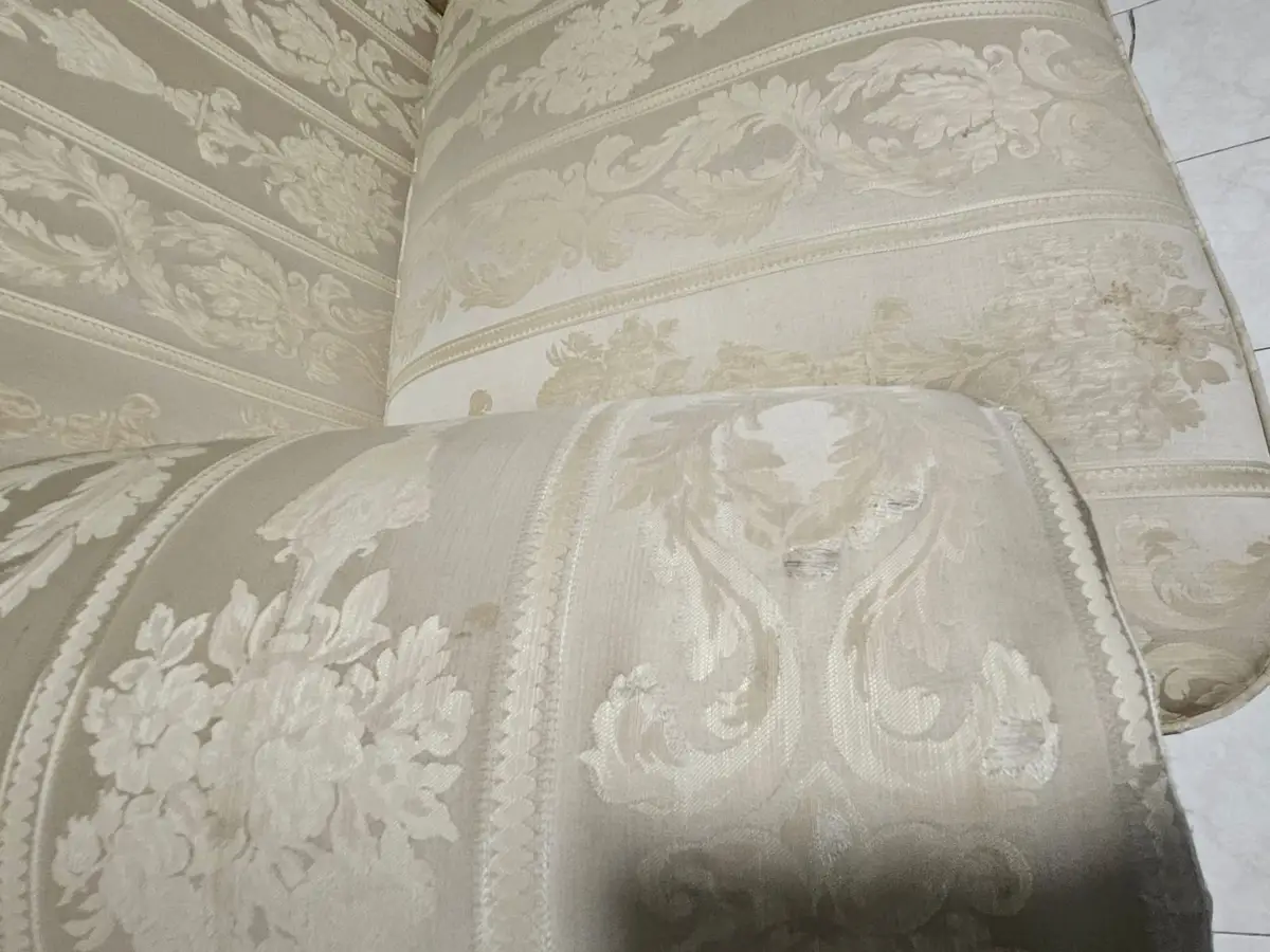 Sillón individual beige (tela damasco) — foto 4