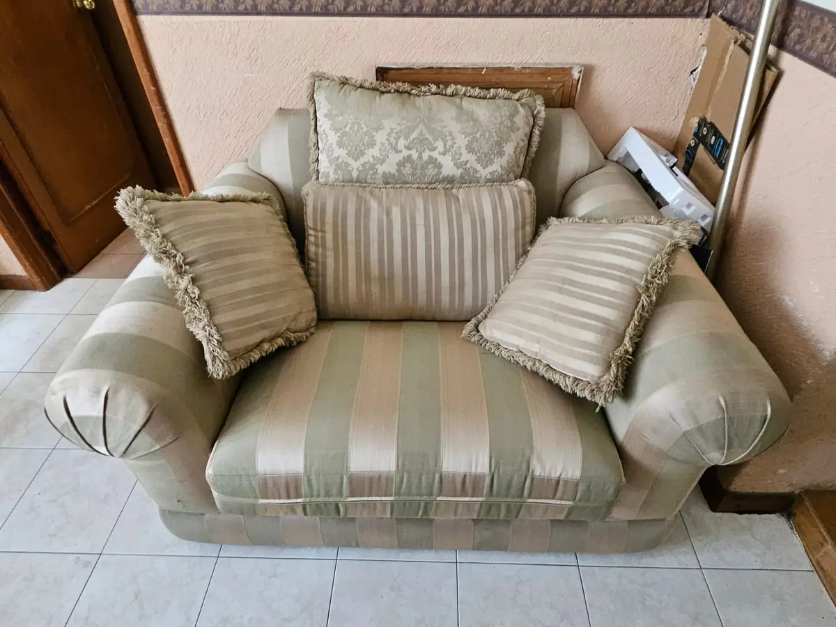 Juego de sala: sofá y sillón con cojines — foto 17