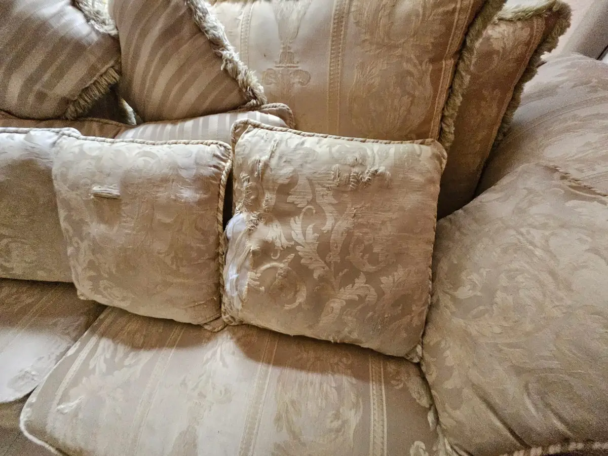 Juego de sala: sofá y sillón con cojines — foto 4