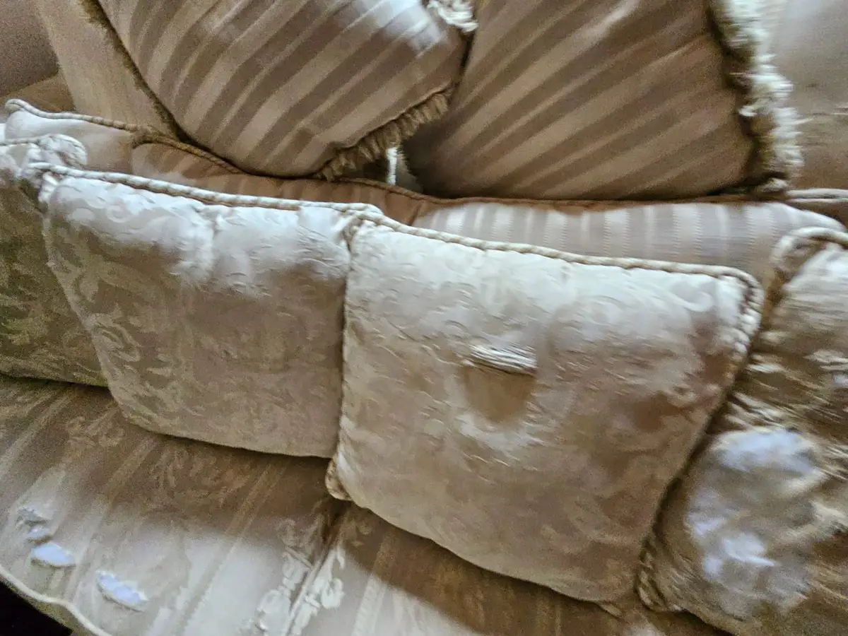 Juego de sala: sofá y sillón con cojines — foto 5