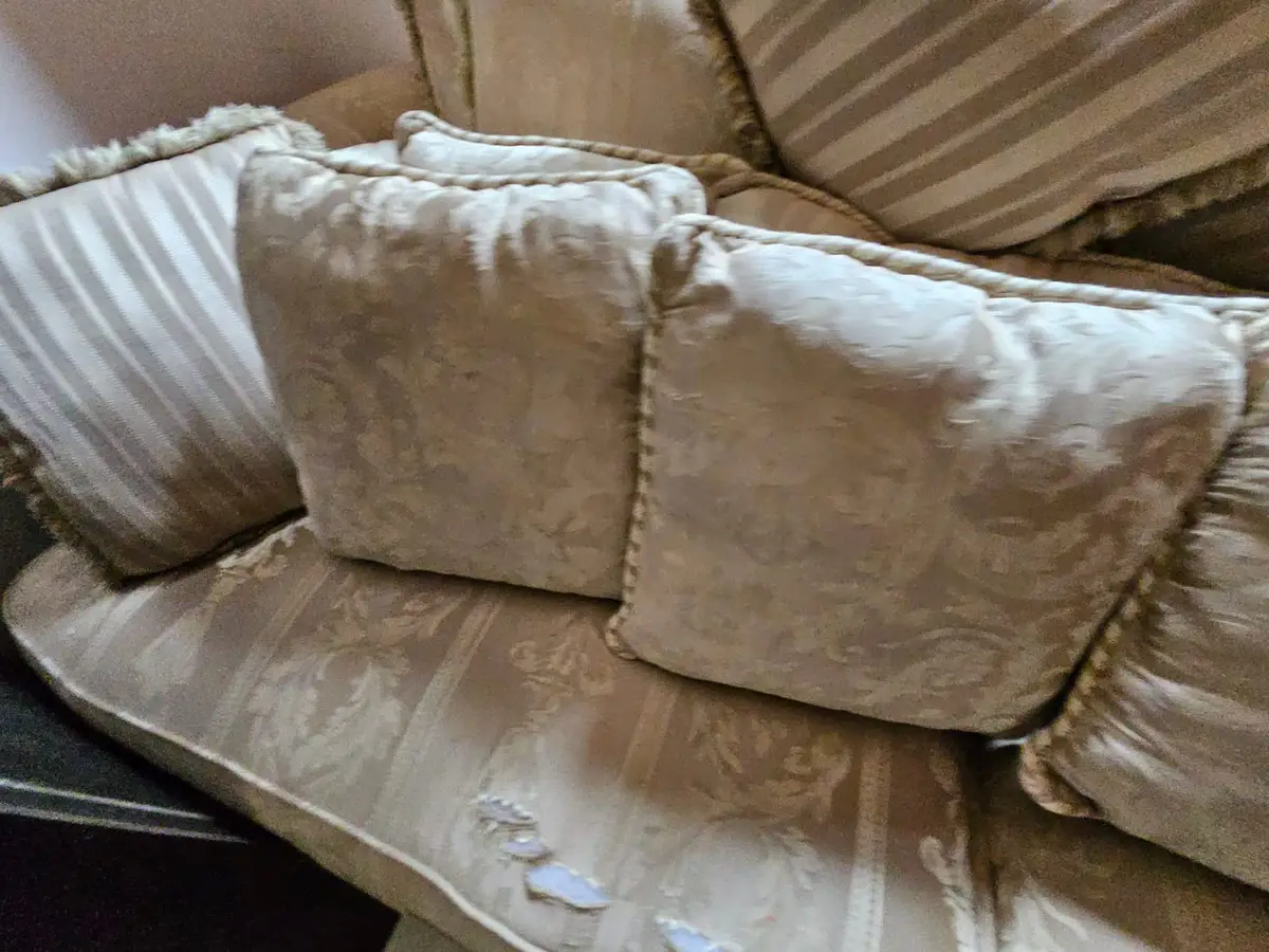 Juego de sala: sofá y sillón con cojines — foto 8