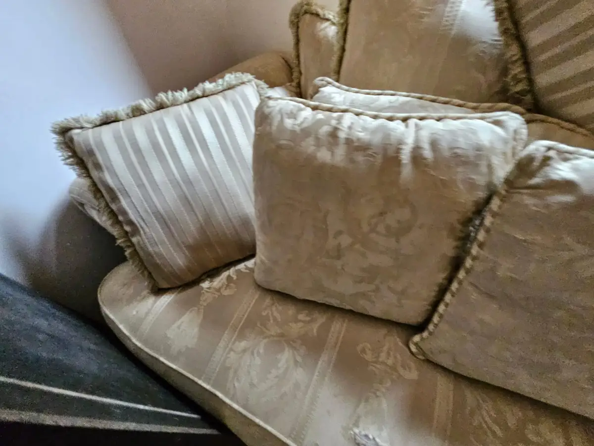 Juego de sala: sofá y sillón con cojines — foto 9